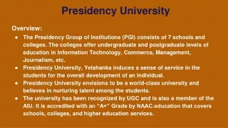 Presidency University