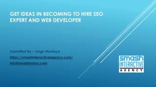 Get ideas in becoming to hire SEO Expert and Web Developer