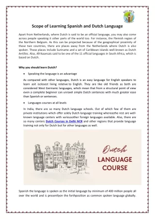 Dutch Courses in Delhi NCR-Bblanguages.com