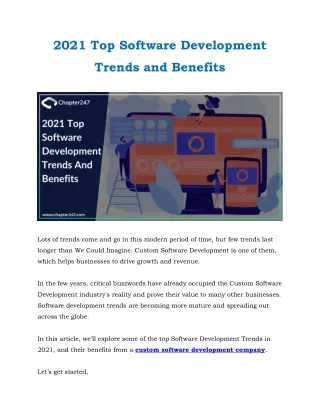 2021 top software development