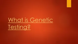what is genetic testing