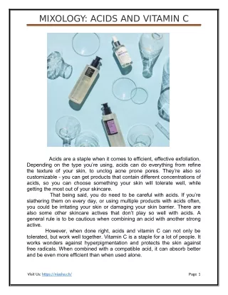 Mixology Acid and Vitamin C