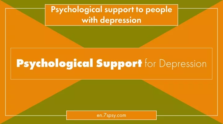 psychological support to people with depression