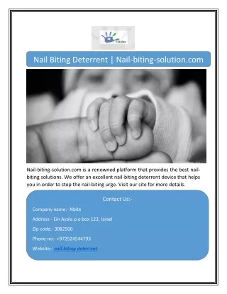 Nail Biting Deterrent | Nail-biting-solution.comq