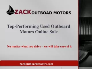 Top-Performing Used Outboard Motors Online Sale