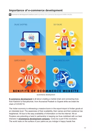 importance of e commerce development