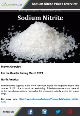 sodium nitrite prices overview