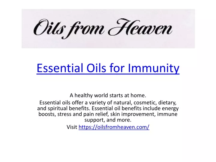 essential oils for immunity