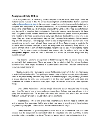 assignment help online