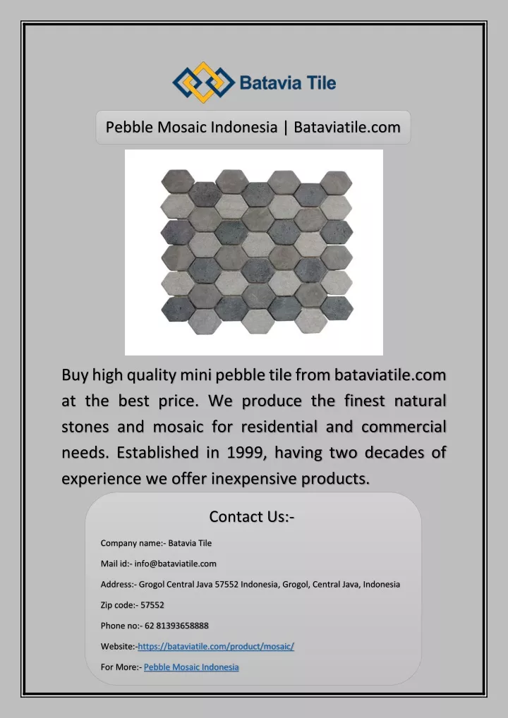 pebble mosaic indonesia bataviatile com