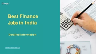 best finance jobs in india