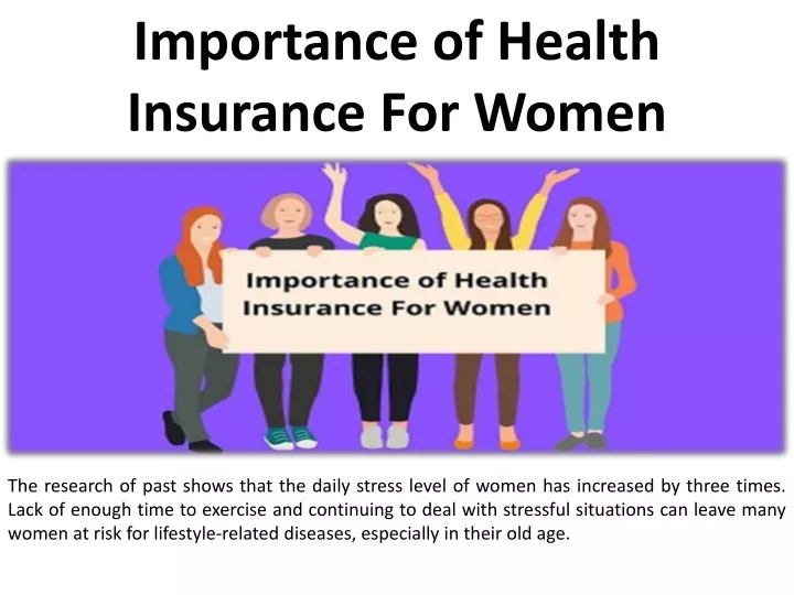 importance of health insurance for women