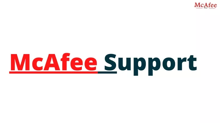 mcafee support