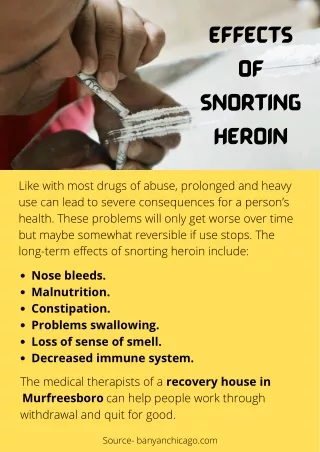 Effects of Snorting Heroin