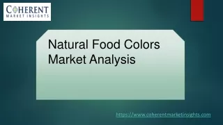 ppt 5 natual food color market