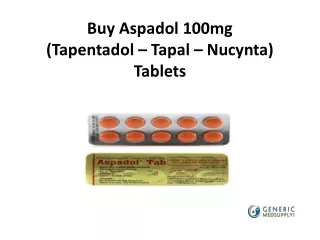 Buy Aspadol 100mg [$25 OFF   Free Shipping] at Cheap Price in US, UK & AU