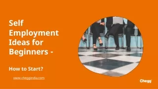 self employment ideas for beginners
