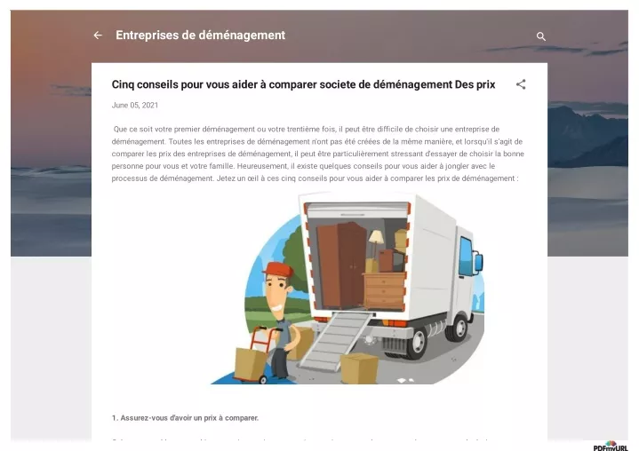 PPT - Cinq Conseils Pour Vous Aider à Comparer Societe De Déménagement ...