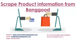 scrape product information from banggood