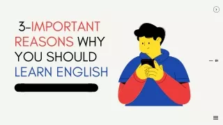 3 important reasons why you should learn english
