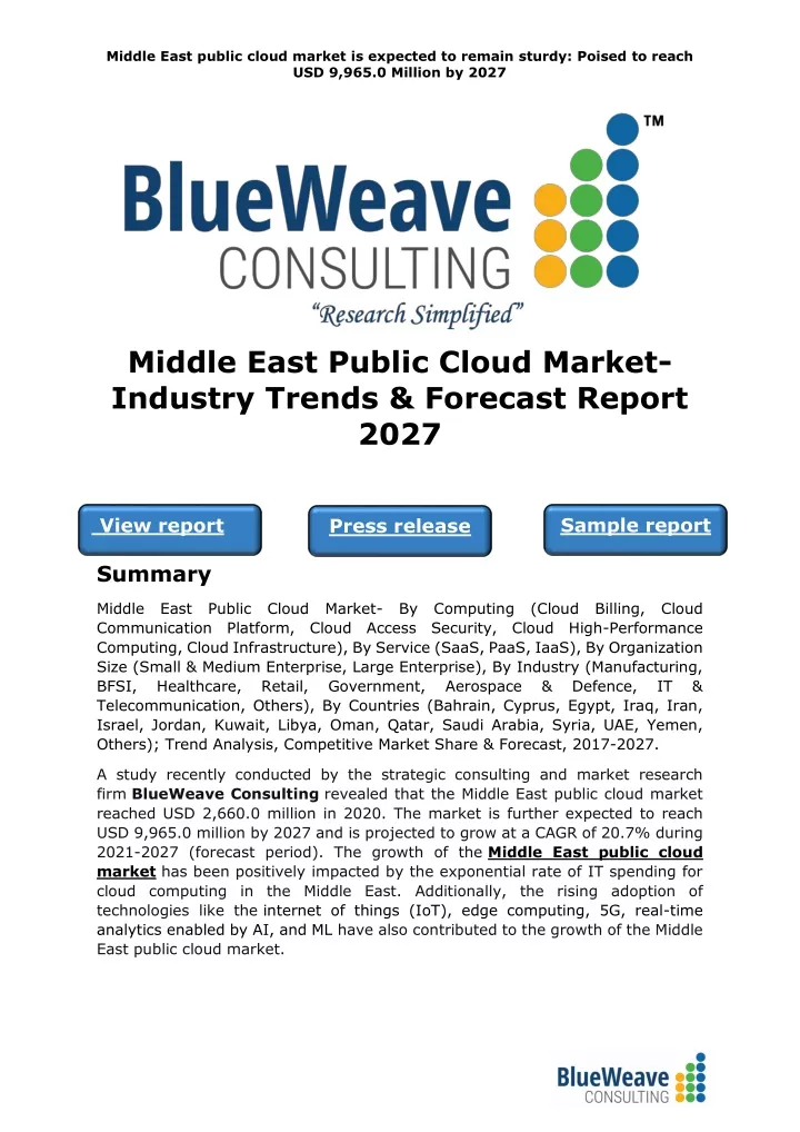 middle east public cloud market is expected