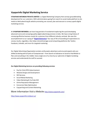 vyaparinfo digital marketing service vyaapaar