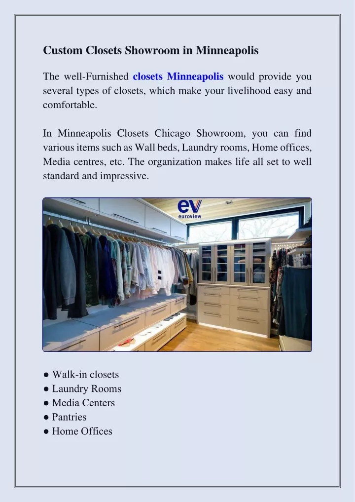 custom closets showroom in minneapolis the well