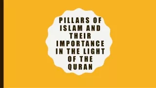 Pillars Of Islam And Their Importance In The Light Of The Quran