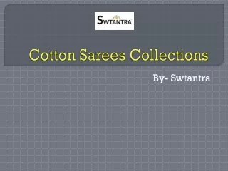 Check latest Cotton saree collections