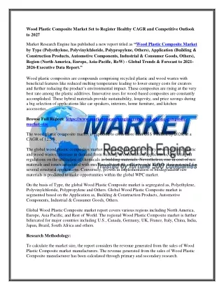wood plastic composite market set to register