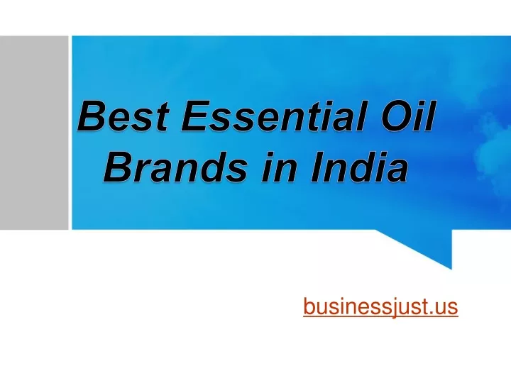 best essential oil brands in india