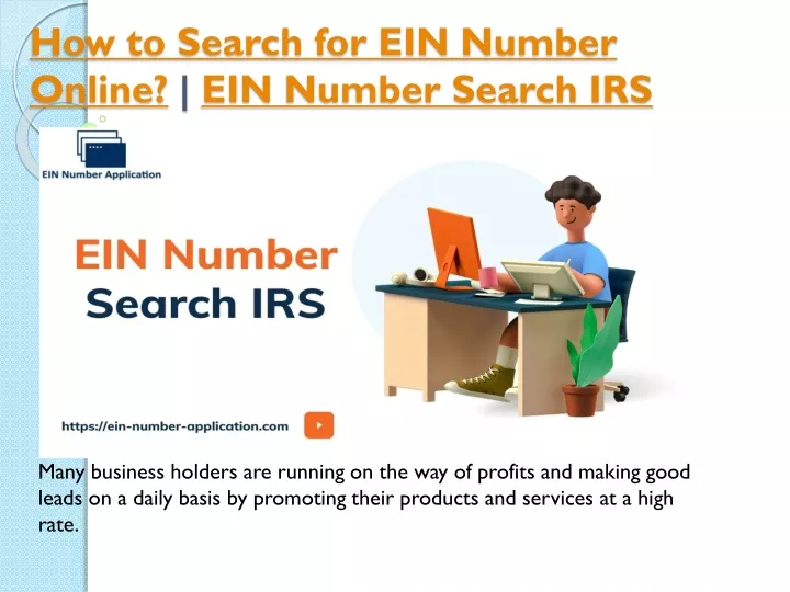 how to search for ein n umber o nline ein number search irs