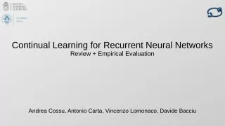 Continual Learning for Recurrent Neural Networks: an Empirical Evaluation