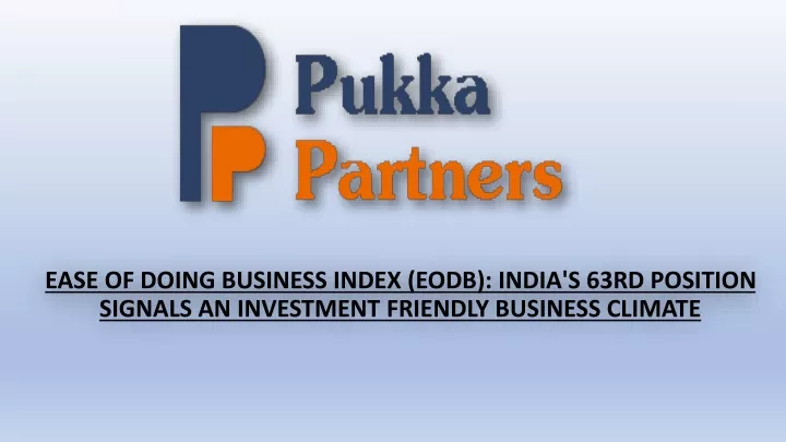 ease of doing business index eodb india s 63rd