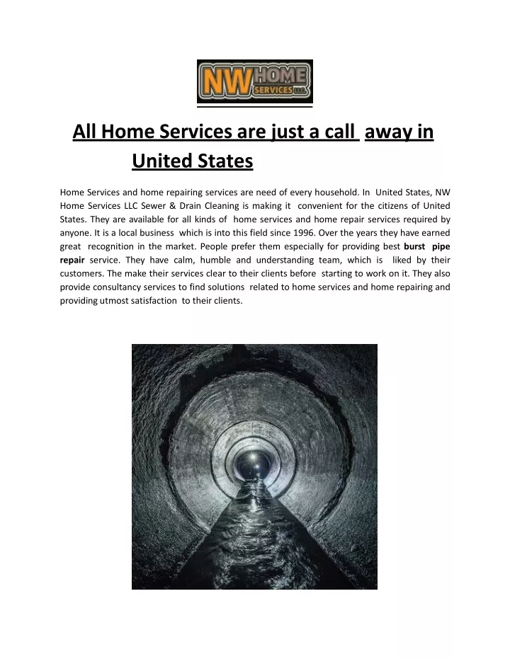 all home services are just a call away in united states
