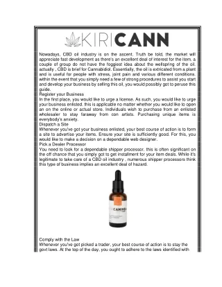 CBD Oil for Sleep South Africa  Kiricann.com