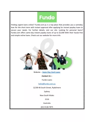 finding urgent loans online fundo