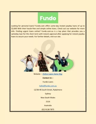 looking for personal loans fundo com offers same