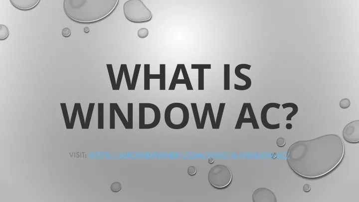 what is window ac