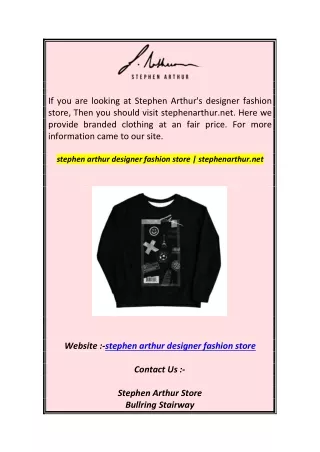 stephen arthur designer fashion store  stephenarthur.net