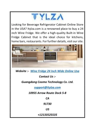 Wine Fridge 24 Inch Wide Online USA | Itylza.com