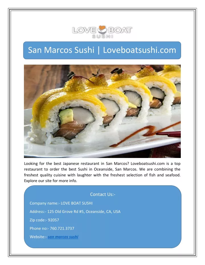 san marcos sushi loveboatsushi com