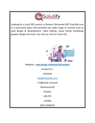 looking for a local seo service in ontario