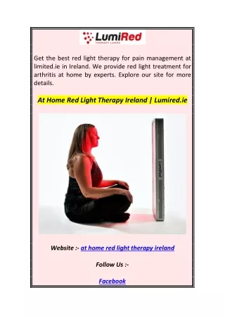At Home Red Light Therapy Ireland  Lumired.ie