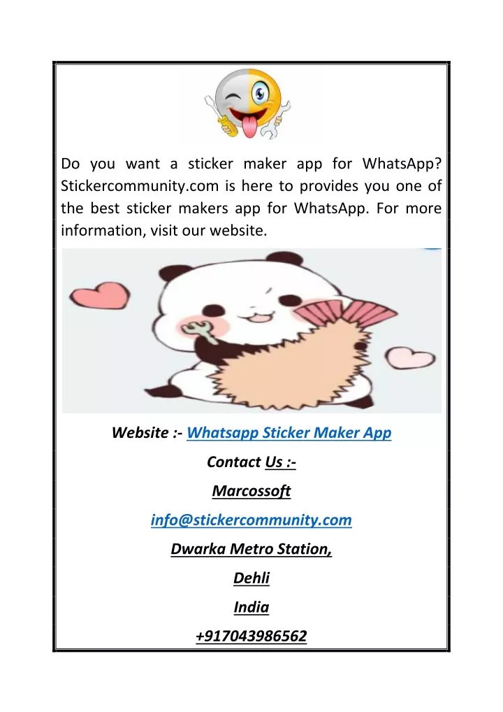 do you want a sticker maker app for whatsapp