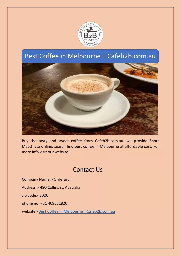 best coffee in melbourne cafeb2b com au