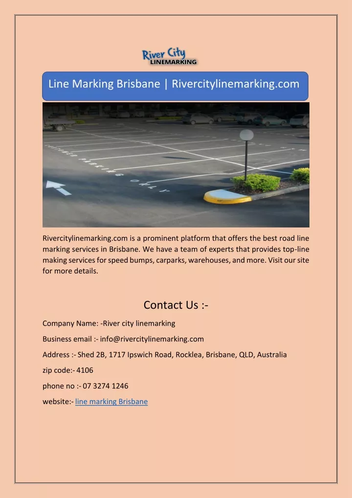 line marking brisbane rivercitylinemarking com