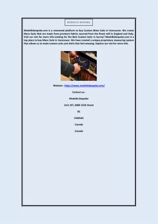 modellobespoke com is a renowned platform