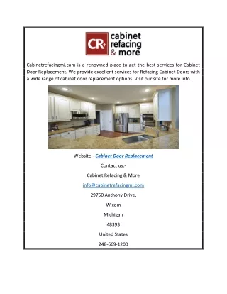 Cabinet Door Replacement  | cabinetrefacingmi.com
