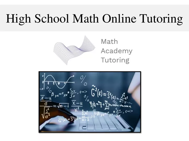 high school math online tutoring